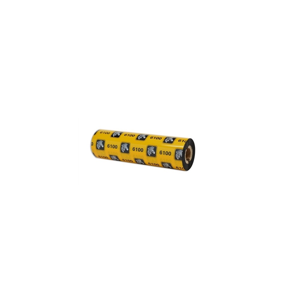 Zebra 6100 Wax-Resin Thermal Transfer Ribbon Single Roll 06100GS11007-R Zebra 6100 Wax-Resin Thermal Transfer Ribbon Single Roll 06100GS11007-R