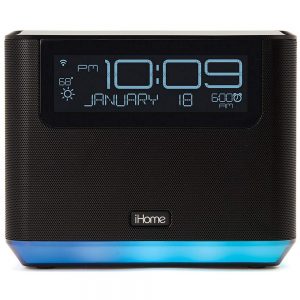 iHome IAVS16B Bedside Smart Alarm Clock with Alexa Radio - Black