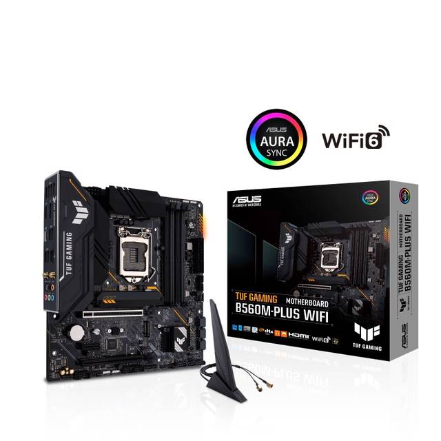 Asus TUF GAMING B560M-PLUS WIFI Socket LGA1200/ Intel B560/ DDR4/ WiFi&Bluetooth/ SATA3&USB3.2/ M.2/ microATX Motherboard Asus TUF GAMING B560M-PLUS WIFI Socket LGA1200/ Intel B560/ DDR4/ WiFi&Bluetooth/ SATA3&USB3.2/ M.2/ microATX Motherboard