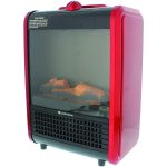 Comfort Zone CZFP1-EC Mini Ceramic Tabletop Electric Fireplace Heater