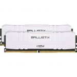 Crucial Ballistix DDR4-3200 16GB(2x8GB)/1Gx64 CL16 Desktop Gaming Memory Kit (White)