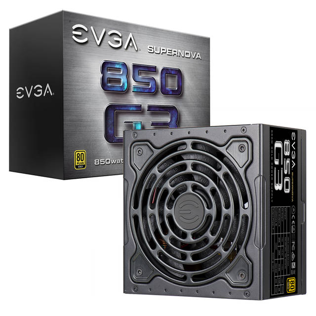 EVGA SuperNOVA 850 G3 220-G3-0850-X1 850W 80 PLUS Gold ATX12V & EPS12V Power Supply EVGA SuperNOVA 850 G3 220-G3-0850-X1 850W 80 PLUS Gold ATX12V & EPS12V Power Supply