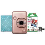 FUJIFILM 600021181 instax mini LiPlay Camera and Printer (Blush Gold)