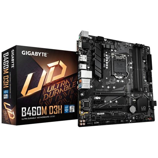 GIGABYTE B460M D3H Socket LGA1200/ Intel B460/ DDR4/ Quad-GPU & 2-Way CrossFire/ SATA3&USB3.2/ M.2/ Micro ATX Motherboard GIGABYTE B460M D3H Socket LGA1200/ Intel B460/ DDR4/ Quad-GPU & 2-Way CrossFire/ SATA3&USB3.2/ M.2/ Micro ATX Motherboard