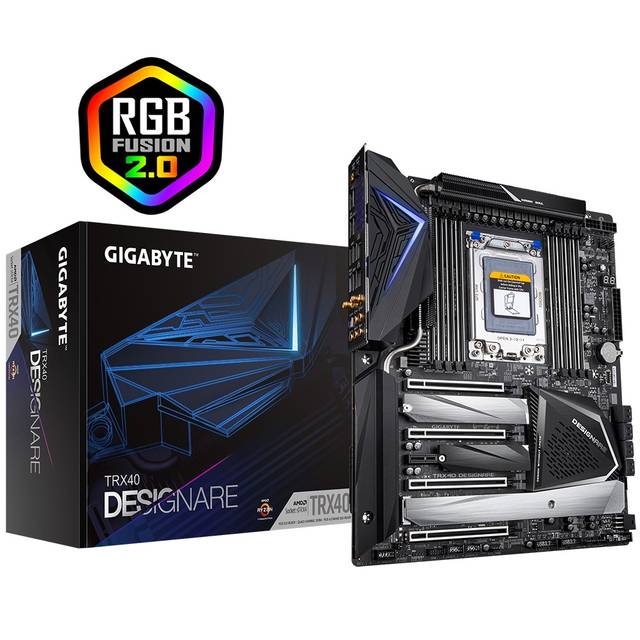 GIGABYTE TRX40 DESIGNARE Socket sTRX4/ AMD TRX40/ DDR4/ 4-Way CrossFire & 4-Way SLI/ SATA3&USB3.2/ M.2/ WiFi/ Bluetooth/ XL-ATX Motherboard GIGABYTE TRX40 DESIGNARE Socket sTRX4/ AMD TRX40/ DDR4/ 4-Way CrossFire & 4-Way SLI/ SATA3&USB3.2/ M.2/ WiFi/ Bluetooth/ XL-ATX Motherboard