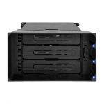 ICY DOCK flexiDOCK MB830SP-B Tray-less 3 Bay Removable 3.5-inch SATA/SAS Hard Drive Docking Enclosure in 2 x 5.25-inch Optical Bay (w/ Cables)