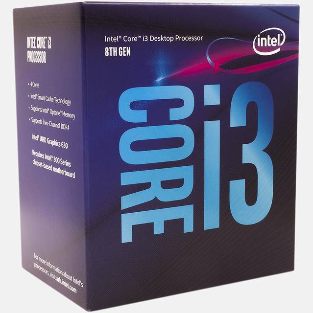 Intel Core i3-8100 Coffee Lake Processor 3.6GHz 8.0GT/s 6MB LGA 1151 CPU Intel Core i3-8100 Coffee Lake Processor 3.6GHz 8.0GT/s 6MB LGA 1151 CPU
