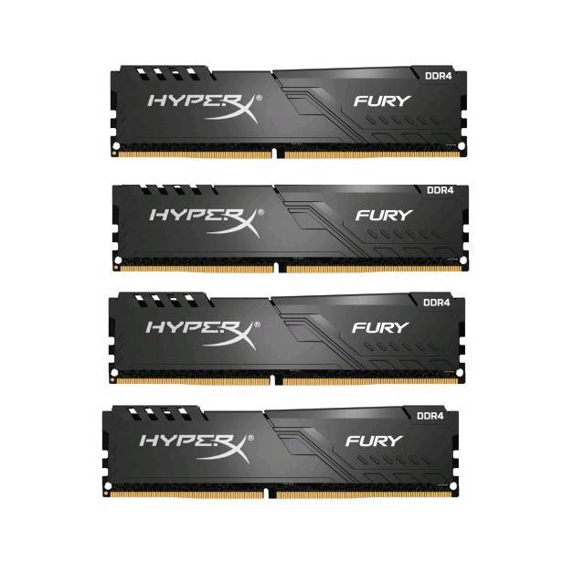 Kingston HyperX FURY HX432C16FB3K4/128 DDR4-3200 128GB(4x32GB)/4Gx64 CL16 Memory Kit Kingston HyperX FURY HX432C16FB3K4/128 DDR4-3200 128GB(4x32GB)/4Gx64 CL16 Memory Kit