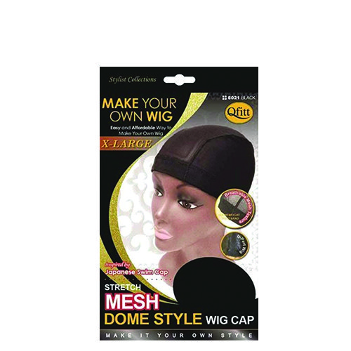 M&M 5021 Stretch Mesh Dome Style Wig Cap Xlarge – Black Color