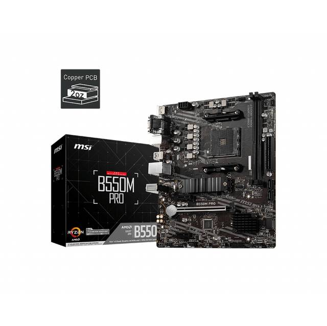 MSI B550M PRO Socket AM4/ AMD B550/ DDR4/ SATA3&USB3.2/ M.2/ M-ATX Motherboard MSI B550M PRO Socket AM4/ AMD B550/ DDR4/ SATA3&USB3.2/ M.2/ M-ATX Motherboard