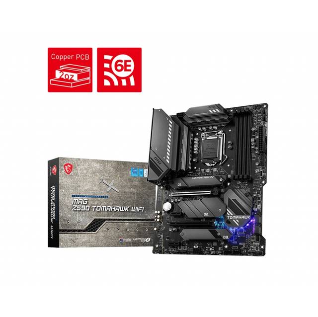 MSI MAG Z590 TOMAHAWK WIFI Socket LGA1200/ Intel Z590/ DDR4/ 2-Way CrossFire/ SATA3&USB3.2/ M.2/ WiFi&Bluetooth/ ATX Motherboard MSI MAG Z590 TOMAHAWK WIFI Socket LGA1200/ Intel Z590/ DDR4/ 2-Way CrossFire/ SATA3&USB3.2/ M.2/ WiFi&Bluetooth/ ATX Motherboard