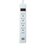 ONE Power PSS421 4-Outlet Surge Protection Power Strip with 2 USB Ports