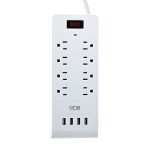 ONE Power PSS841 8-Outlet Surge Protection Power Strip with 4 USB Ports