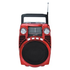 SUPERSONIC(R) SC-1390BT - RED Bluetooth 4 Band Radio (Red)