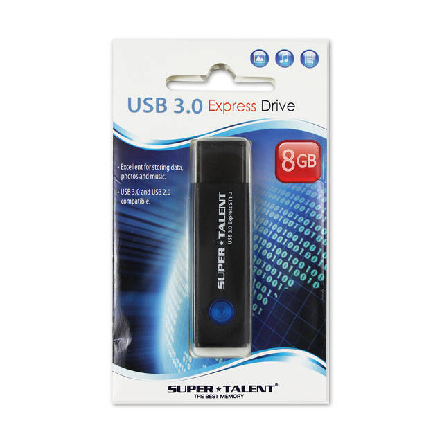 Super Talent 8GB Express ST1-2 USB 3.0 Flash Drive Super Talent 8GB Express ST1-2 USB 3.0 Flash Drive
