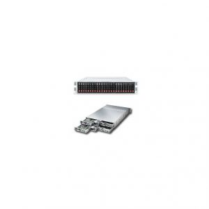 Supermicro SuperServer SYS-2026TT-HTRF Four Node Dual LGA1366 1400W 2U Rackmount Server Barebone System (Black)