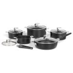 THE ROCK by Starfrit 034710-001-0000 THE ROCK by Starfrit 12-Piece Space-Saving Set with T-Lock Detachable Handles