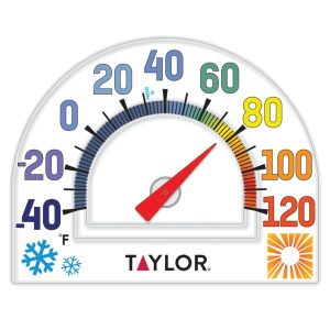 Taylor Precision Products 5323 Four-Season Static Cling Thermometer