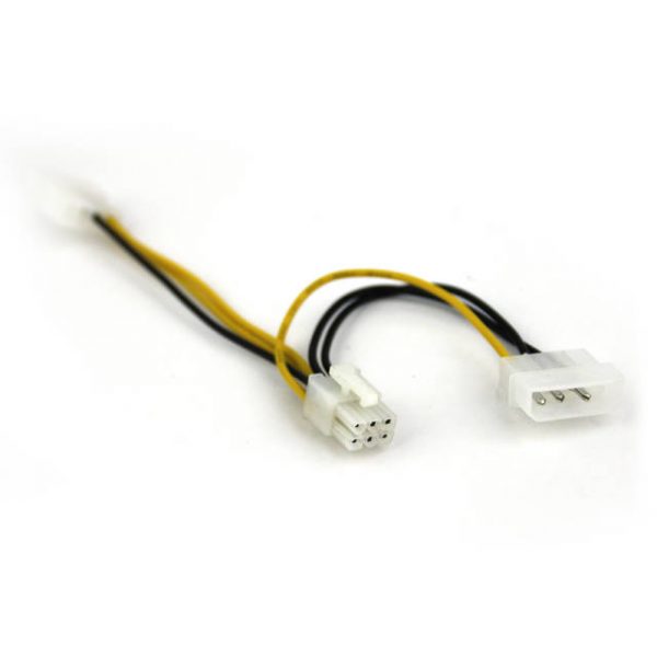 VCOM CE313 18inch 2x 4Pin Molex Male to 6pin PCI-E Power Adapter Cable