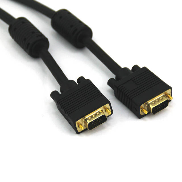 VCOM CG381D-G-75 75ft VGA Male to VGA Male Cable (Black) VCOM CG381D-G-75 75ft VGA Male to VGA Male Cable (Black)