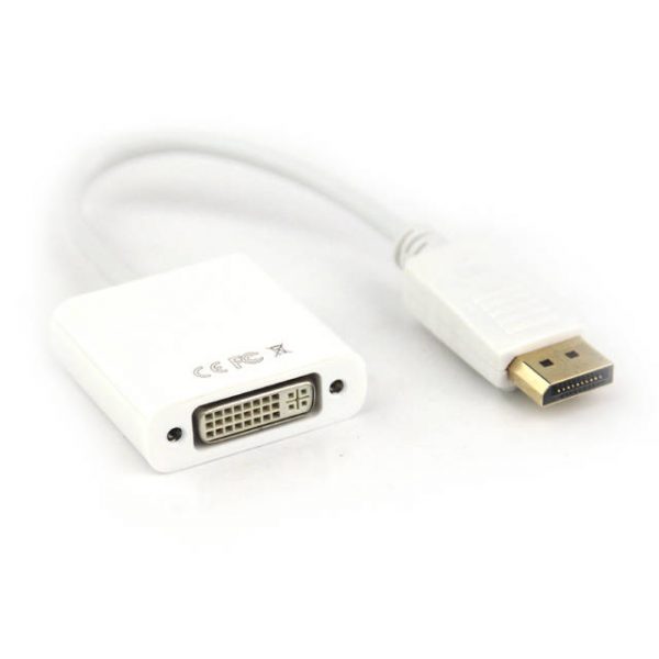 VCOM CG602S-6INCH-WHITE 6inch DVI Female to DisplayPort Male Cable (White)