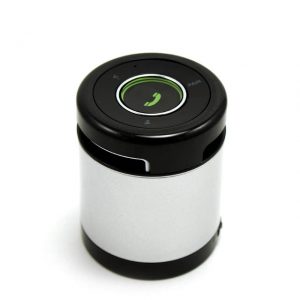 iKANOO BT012 Wireless Bluetooth/Wired 3.5mm Portable Speaker w/ Microphone & Volume Control (Silver)