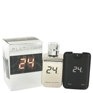 24 Platinum The Fragrance Cologne By Scentstory Eau De Toilette Spray + 0.8 oz Mini Pocket Spray