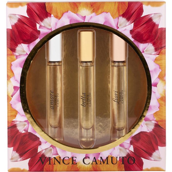 3 PIECE WOMENS VARIETY WITH AMORE & BELLA & FIORI AND ALL ARE EAU DE PARUM ROLLERBALL 0.25 OZ MINIS - VINCE CAMUTO VARIETY by Vince Camuto