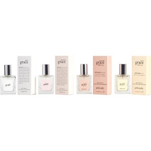 4 PIECE VARIETY WITH AMAZING GRACE & AMAZING GRACE BALLET ROSE & PURE GRACE & PURE GRACE NUDE ROSE ALL ARE EDT SPRAY 0.5 OZ - PHILOSOPHY VARIETY by Philosophy