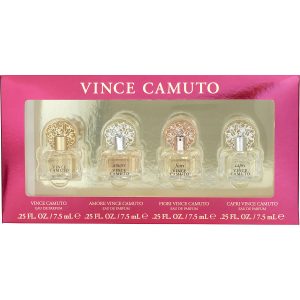 4 PIECE WOMENS VARIETY WITH AMORE & FIORI & VINCE CAMUTO CAPRI & VINCE CAMUTO AND ALL ARE EAU DE PARUM 0.25 OZ MINIS - VINCE CAMUTO VARIETY by Vince Camuto