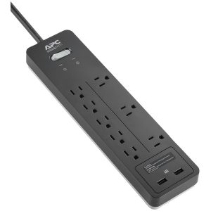 APC PH8U2 8-Outlet SurgeArrest Home/Office Series Surge Protector with 2 USB Ports