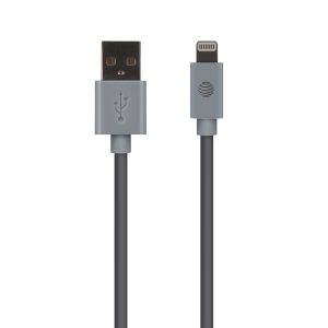 AT&T PVLC10-GRY PVC Charge and Sync Lightning Cable