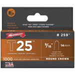 Arrow 259 T25 Round Crown Staples