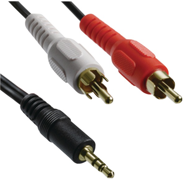 Axis 41360 Y-Adapter with 3.5mm Stereo Plug to 2 RCA Plugs Axis 41360 Y-Adapter with 3.5mm Stereo Plug to 2 RCA Plugs