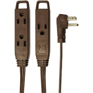 Axis 45504 3-Prong 3-Outlet Wall-Hugger Indoor Grounded Extension Cord