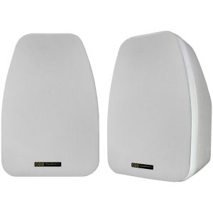 BIC America ADATTO DV52SIW 125-Watt 2-Way 5.25-Inch Indoor/Outdoor Speakers with Keyholes for Versatile Mounting (White)
