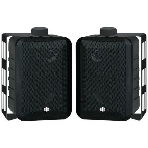 BIC America RTRV44-2 100-Watt 3-Way 4-Inch RtR Series Indoor/Outdoor Speakers (Black)