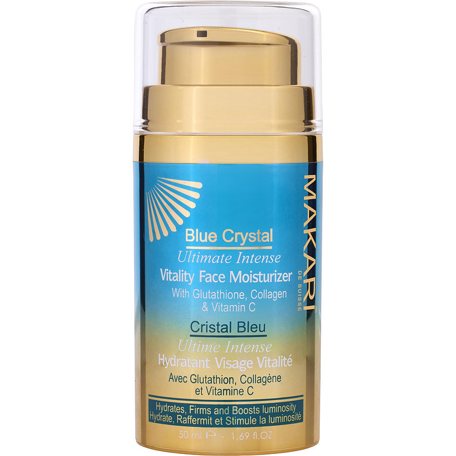 Blue Crystal Vitality Face Moisturizer With Glutathione --50ml/1.7oz - Makari by Makari Blue Crystal Vitality Face Moisturizer With Glutathione --50ml/1.7oz - Makari by Makari
