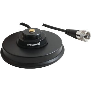 Browning BR1035 - UHF 3-5/8-Inch NMO Magnet Mount with Rubber Boot and Preinstalled UHF PL-259 Connector (Black Zinc Housing)