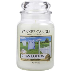 CLEAN COTTON SCENTED LARGE JAR 22 OZ - YANKEE CANDLE by Yankee Candle