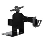 CTA Digital ADD-PARAPOS VESA-Compatible Countertop POS Station with Printer Stand and Holders for Magnetic Scanner and Card Reader (Black)