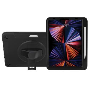 CTA Digital PAD-PCGK11 Protective Case with Built-in 360deg Rotatable Grip Kickstand for iPad Air 10.9 Inch and iPad Pro 11 Inch