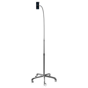 CTA Digital PAD-SHFSPH Heavy-Duty Rolling Floor Stand with Gooseneck and Phone Holder