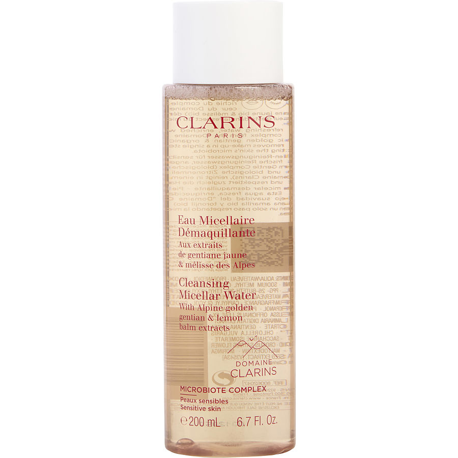 Cleansing Micellar Water with Alpine Golden Gentian & Lemon Balm Extracts - Sensitive Skin --200ml/6.7oz - Clarins by Clarins Cleansing Micellar Water with Alpine Golden Gentian & Lemon Balm Extracts - Sensitive Skin --200ml/6.7oz - Clarins by Clarins
