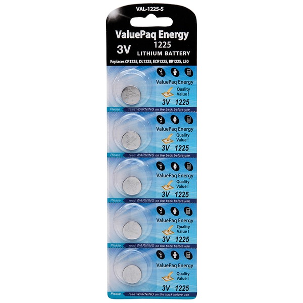 Dantona VAL-1225-5 ValuePaq Energy 1225 Lithium Coin Cell Batteries Dantona VAL-1225-5 ValuePaq Energy 1225 Lithium Coin Cell Batteries