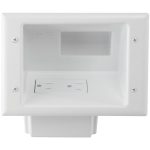 DataComm Electronics 45-0071-WH Recessed Low Voltage Mid-Size Plate