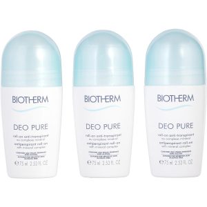 Deo Pure Trio Antiperspirant Roll-On ( Alcohol Free  )--3x75ml/2.53oz - Biotherm by BIOTHERM