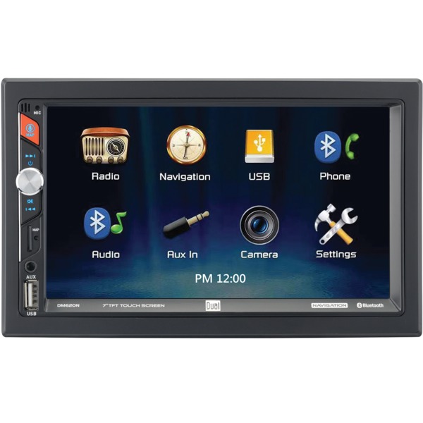 Dual DM620N 7-Inch Double-DIN In-Dash Mechless Receiver with Built-in Navigation and Bluetooth Dual DM620N 7-Inch Double-DIN In-Dash Mechless Receiver with Built-in Navigation and Bluetooth