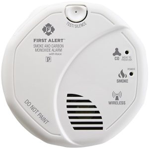 First Alert 1039839 Wireless Interconnected Smoke & Carbon Monoxide Alarm with Voice & Location