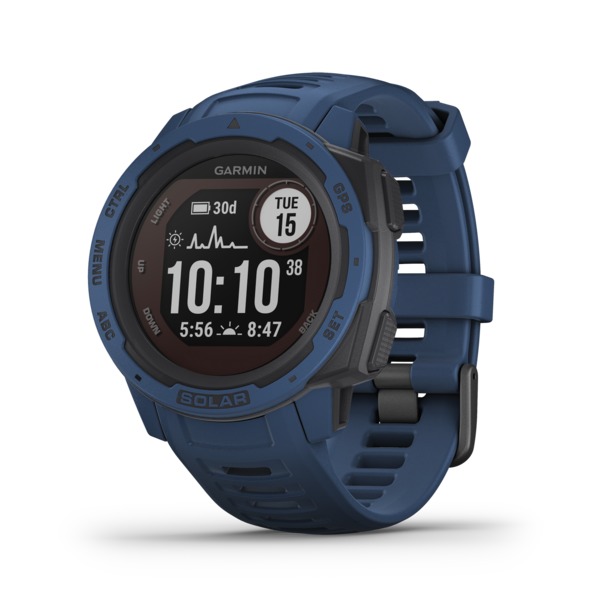 Garmin 010-02293-11 Instinct Solar GPS Smartwatch (Tidal Blue)
